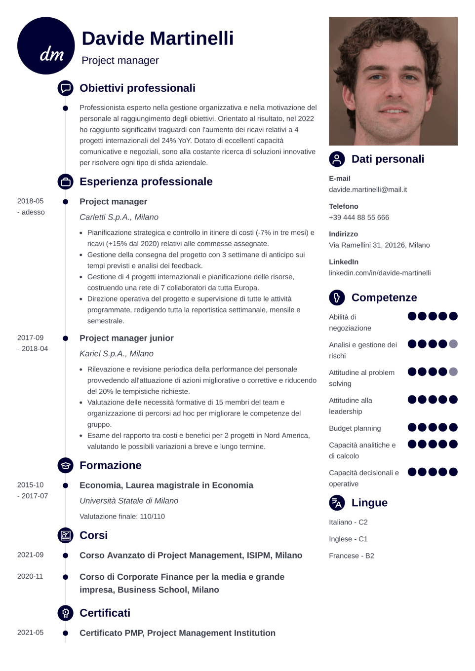 CV online primo