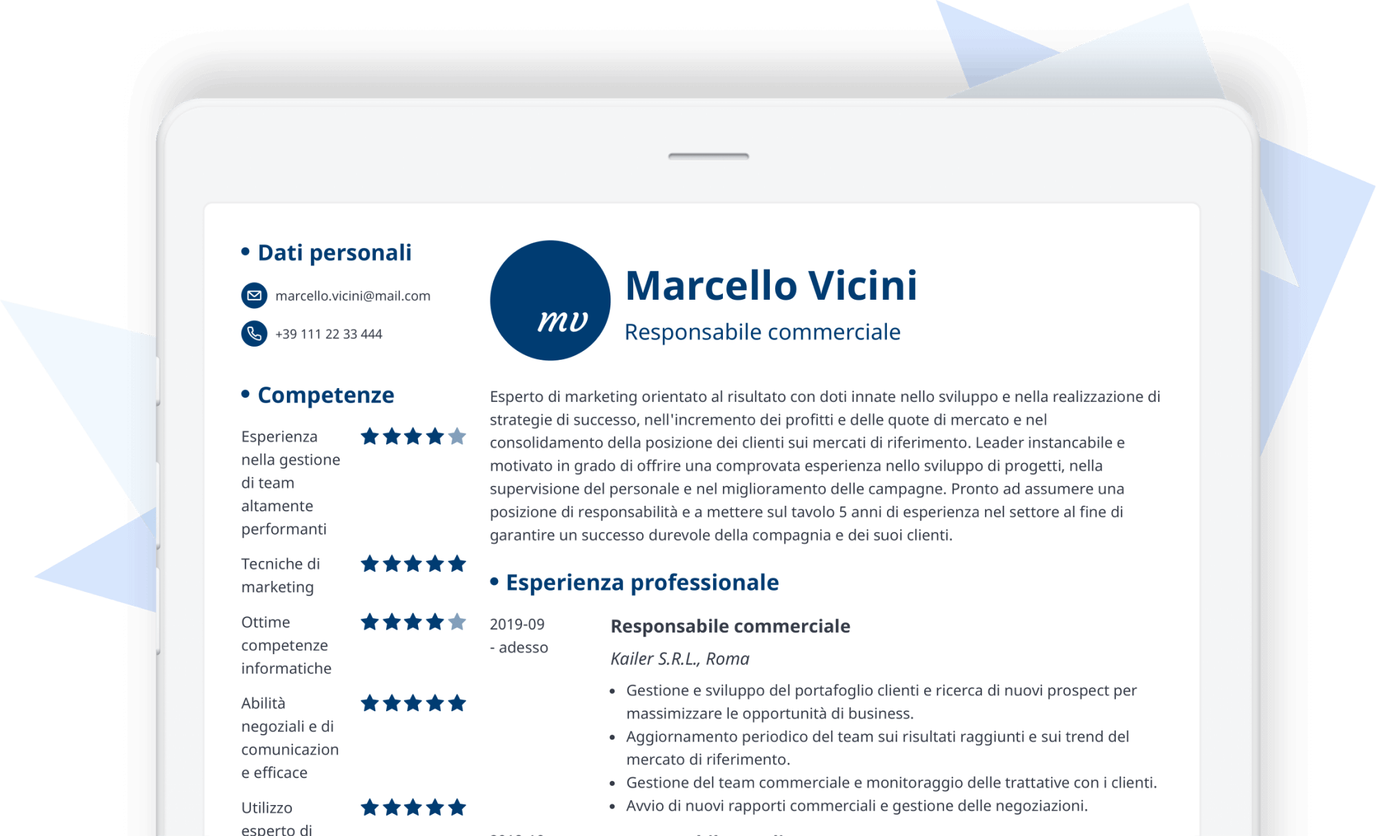 Modelli di curriculum vitae da compilare e scaricare