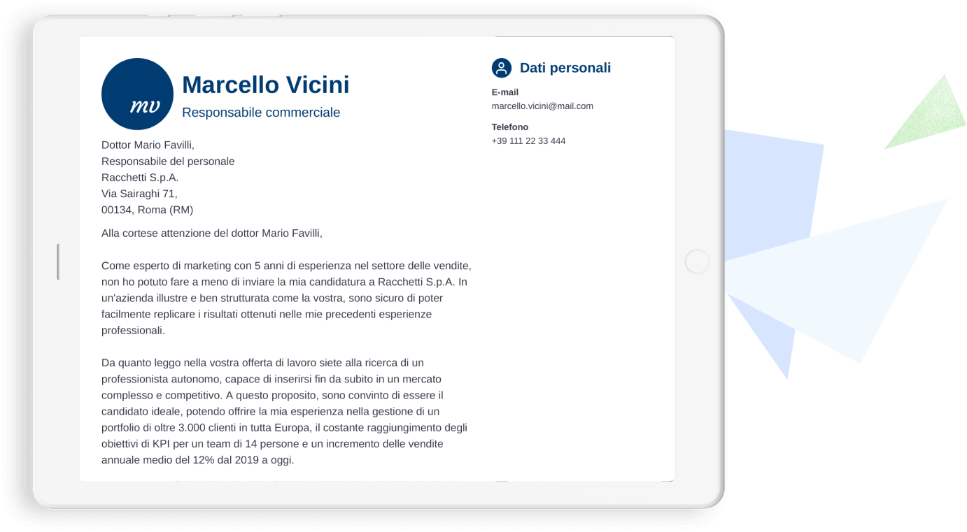 Modelli di lettera di presentazione da provare gratis e scaricare