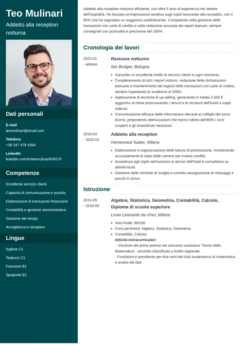 curriculum revisore notturno