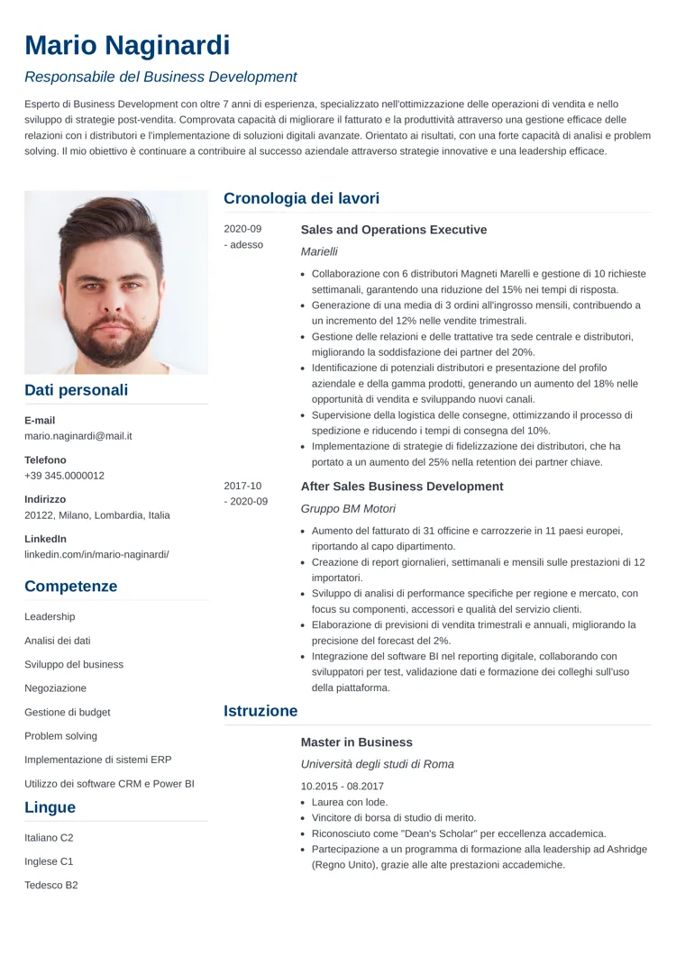 CV professionale Simple