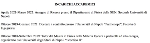 attività didattiche del curriculum scientifico