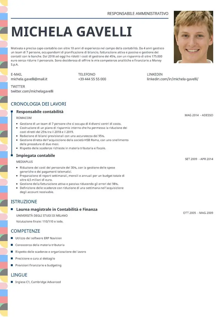 CV editabile Profile