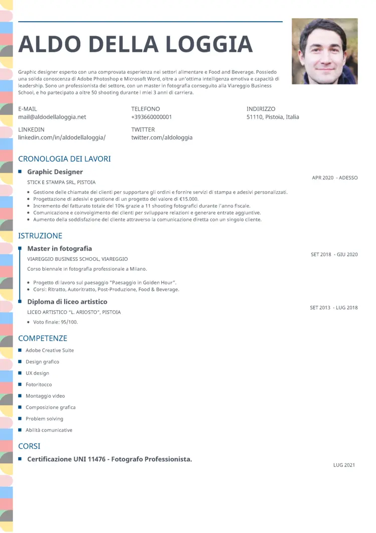 CV semplice Profile