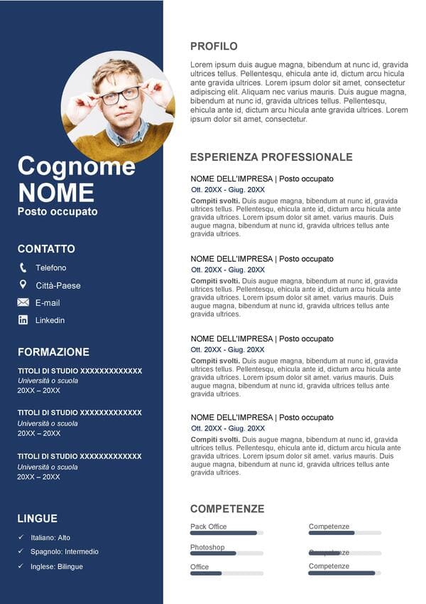 CV in Word professionale
