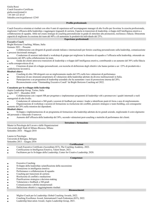 CV coach
